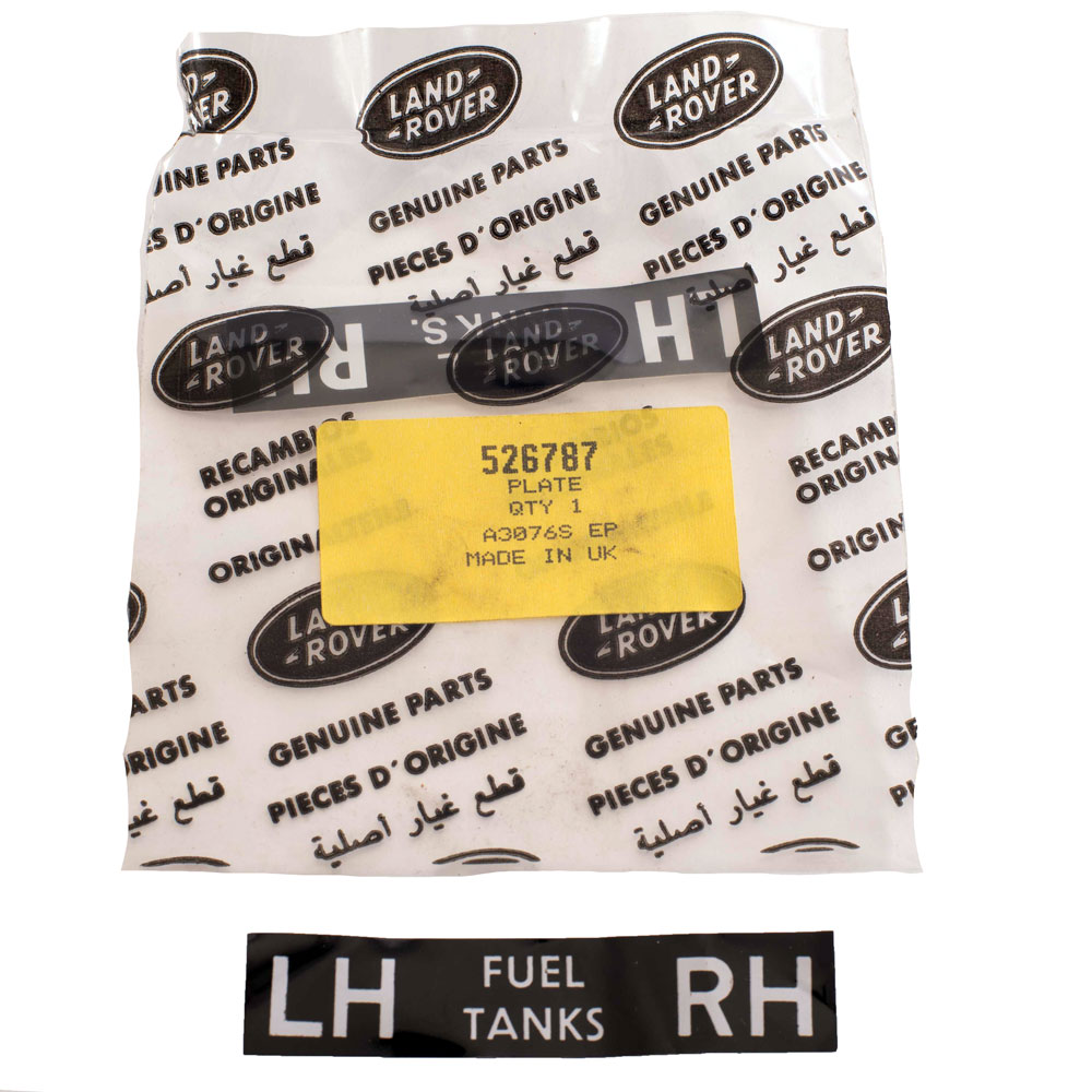 Label for fuel tank changeover tap / Name plate for fuel tap 526787